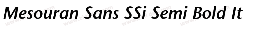 Mesouran Sans SSi Semi Bold Italic字体转换